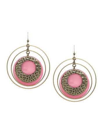 Hoop and shell earrings by Lane Bryant