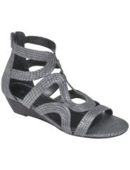Grecian swirl low wedge sandal by Lane Bryant