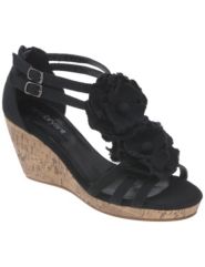 Rag flower wedge sandal by Lane Bryant