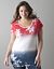 Short sleeve floral dolman tee by Seven7