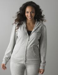 Crochet trim hoodie jacket by Seven7