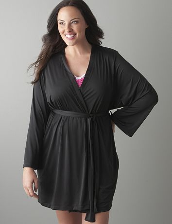 Full figure Silky wrap robe by Cacique