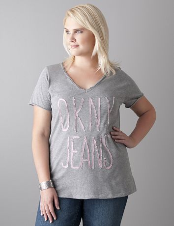 Full figure Logo tee by DKNY JEANS