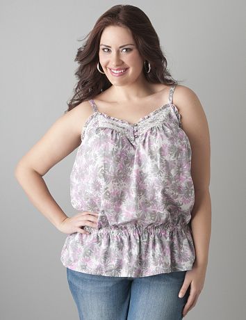 Full figure Spring bloom tank by DKNY JEANS