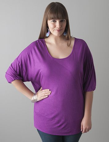 Banded bottom dolman top by DKNY JEANS