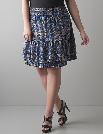 Ruffled floral skirt by DKNY JEANS
