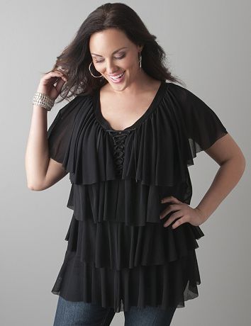 Mesh tiered top by Seven7