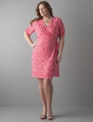 Polka dot wrap dress by Lane Bryant