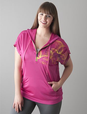 Short sleeve graphic hoodie by Reebok