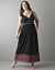 Striped hem maxi dress by Cacique