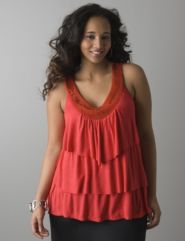 Embellished tiered tank by Lane Bryant