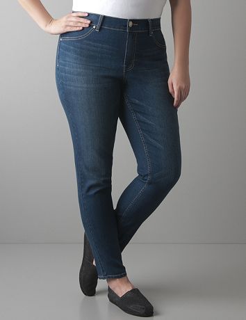 Dark sandblast jegging by Lane Bryant