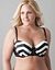 Plus size Satin striped push up bra by Cacique