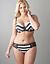 Plus size Satin striped push up bra by Cacique