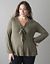 Knit tie front blouse by Lane Bryant