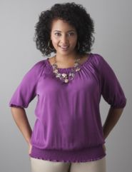 Plus size peasant blouse by Lane Bryant