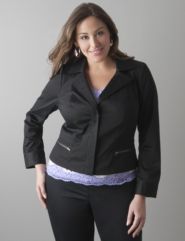 Sateen moto jacket by Lane Bryant