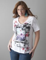 Embellished butterfly tee by Lane Bryant