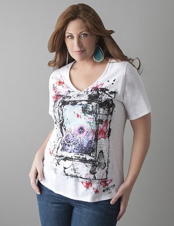 Embellished butterfly tee by Lane Bryant