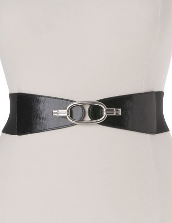 Faux snake stretch belt by Lane Bryant