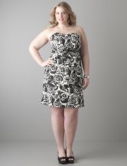 Convertible rose silhouette dress by Lane Bryant