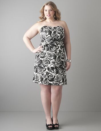 Convertible rose silhouette dress by Lane Bryant