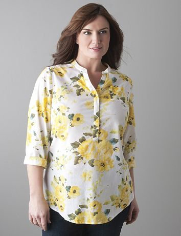 Floral pullover blouse by Lane Bryant