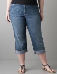 Echo wash denim crop by Lane Bryant