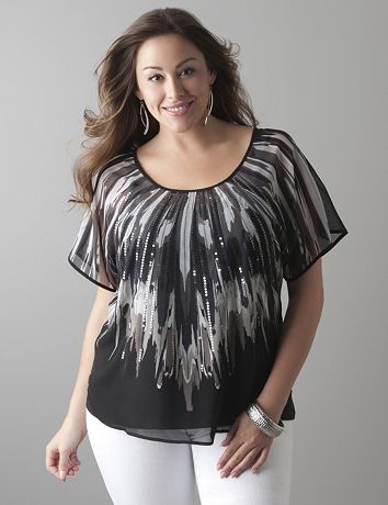 Sequin fireworks top by Lane Bryant