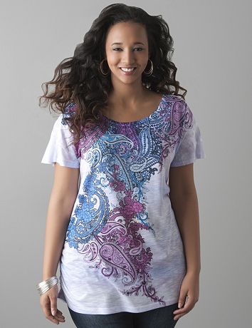 Embellished paisley tee by Lane Bryant