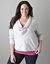 Cowl neck cropped sweatshirt by Lane Bryant