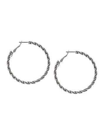 Twisted hoop earrings by Lane Bryant
