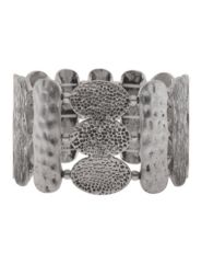 Mixed texture silvertone bracelet by Lane Bryant
