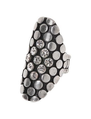 Rhinestone polka dot ring by Lane Bryant