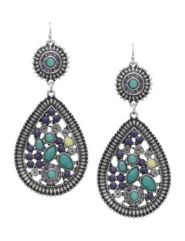 Faux gem teardrop earrings by Lane Bryant