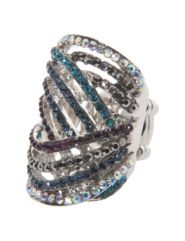 Multicolor rhinestone swirl ring by Lane Bryant