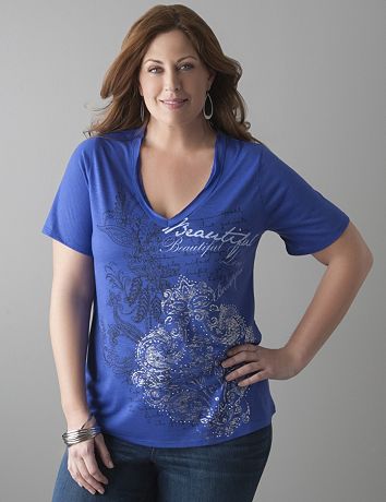 Studded Beautiful tee by Lane Bryant