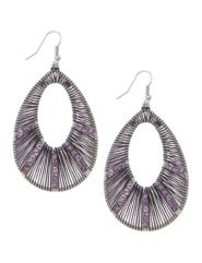 Rhinestone fireball A-wire earrings by Lane Bryant