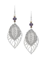 Leaf charm earrings by Lane Bryant