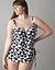 Bubble print swim tank with built in Cacique plunge bra