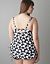 Bubble print swim tank with built in Cacique plunge bra
