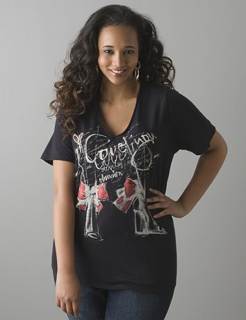 I Love You shoe tee by Lane Bryant