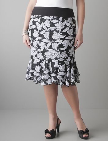 Reversible chiffon skirt by Lane Bryant