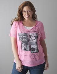 Embellished filmstrip tee by Lane Bryant