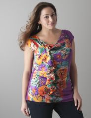 Floral ruffle blouse by Lane Bryant