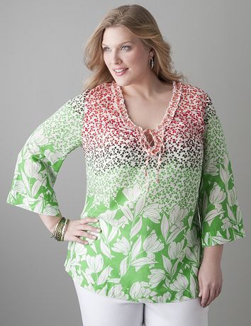 Ombre floral tunic by Lane Bryant