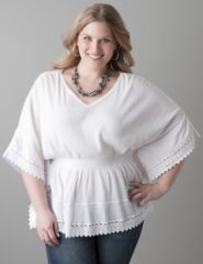 Gauze handkerchief top by Lane Bryant