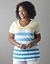 Striped slub V-neck tee by Lane Bryant