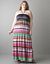 Striped chiffon maxi dress by Lane Bryant