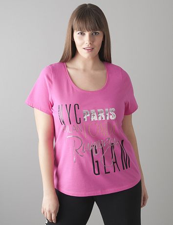 Runway Glam sequin tee by Cacique